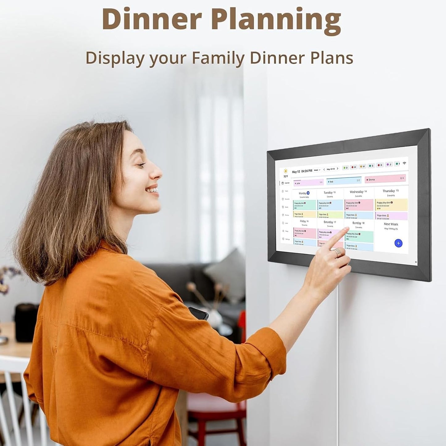 Bewinner 15.6 Inch WiFi Digital Wall Planner Smart Family Calendar Display DEMO