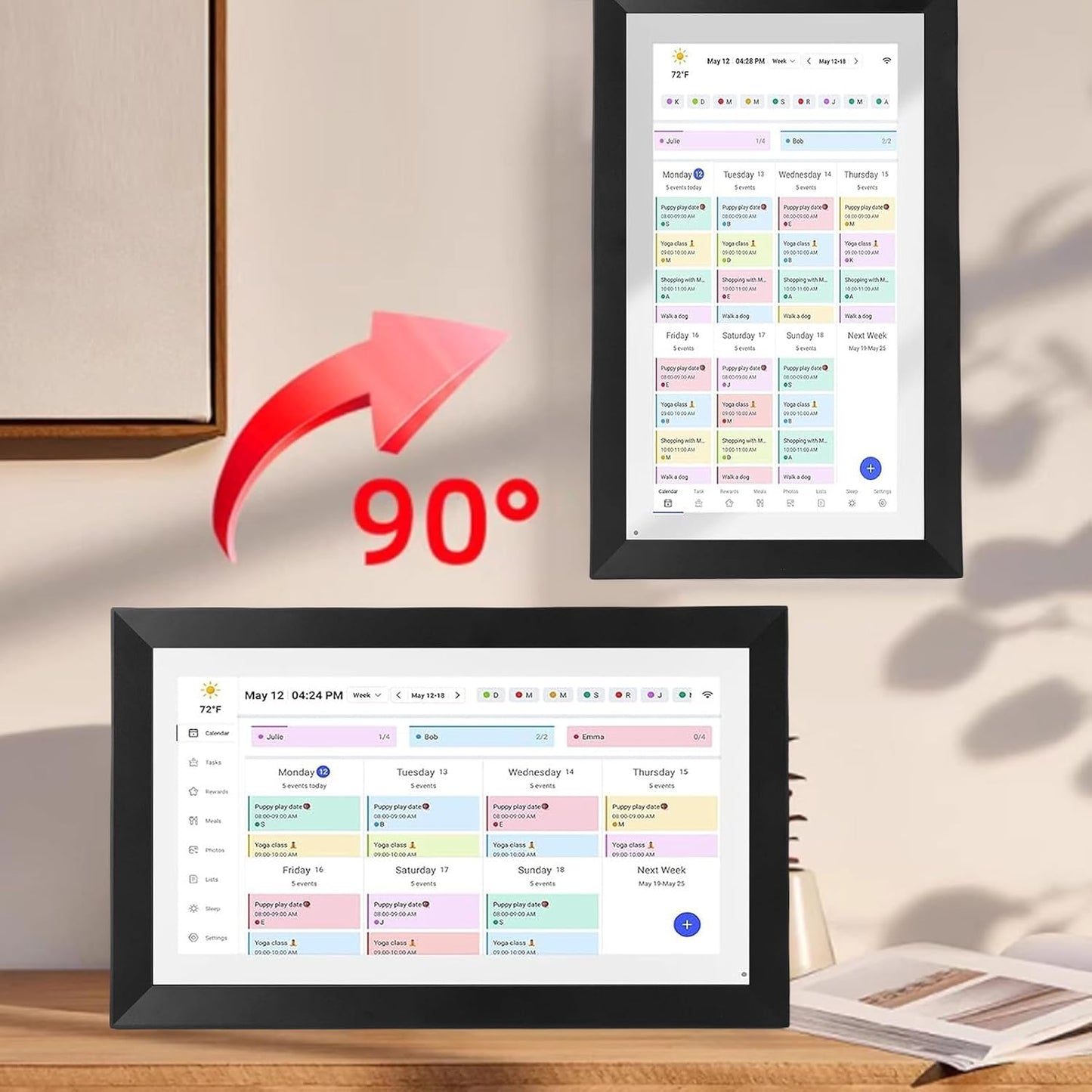 Bewinner 15.6 Inch WiFi Digital Wall Planner Smart Family Calendar Display DEMO
