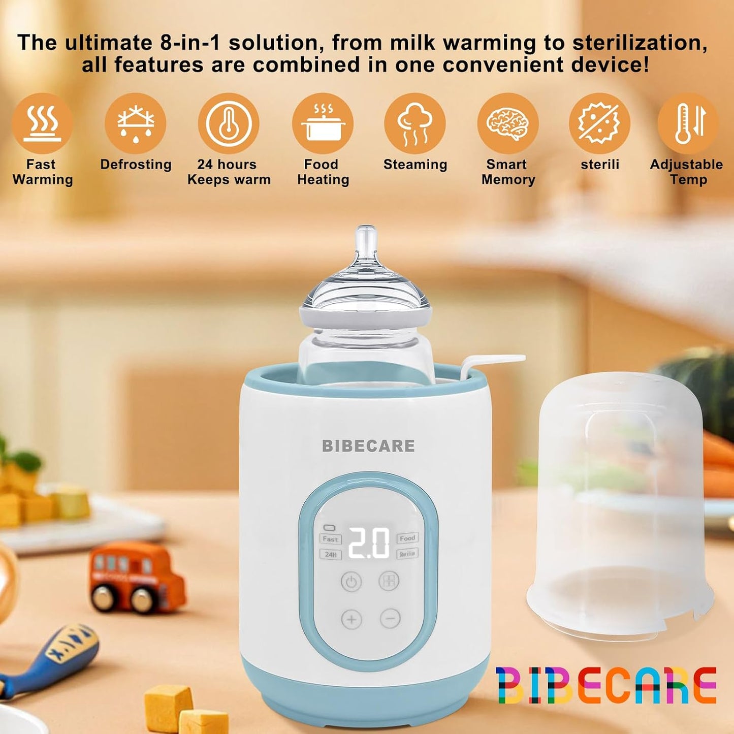 BIBECARE Blue Baby Bottle Warmer for Breastmilk & Formula with Timer DEMO