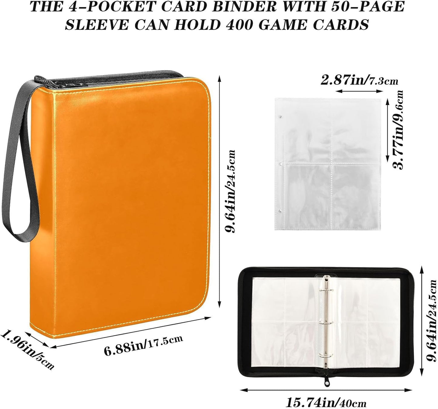 Versatile Card Albums Album Binder with 50 Removable Sheets, Holds 400 DEMO