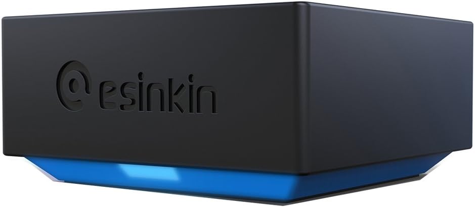 esinkin Wireless Audio Adapter for Streaming Music to Sound System Black NEW