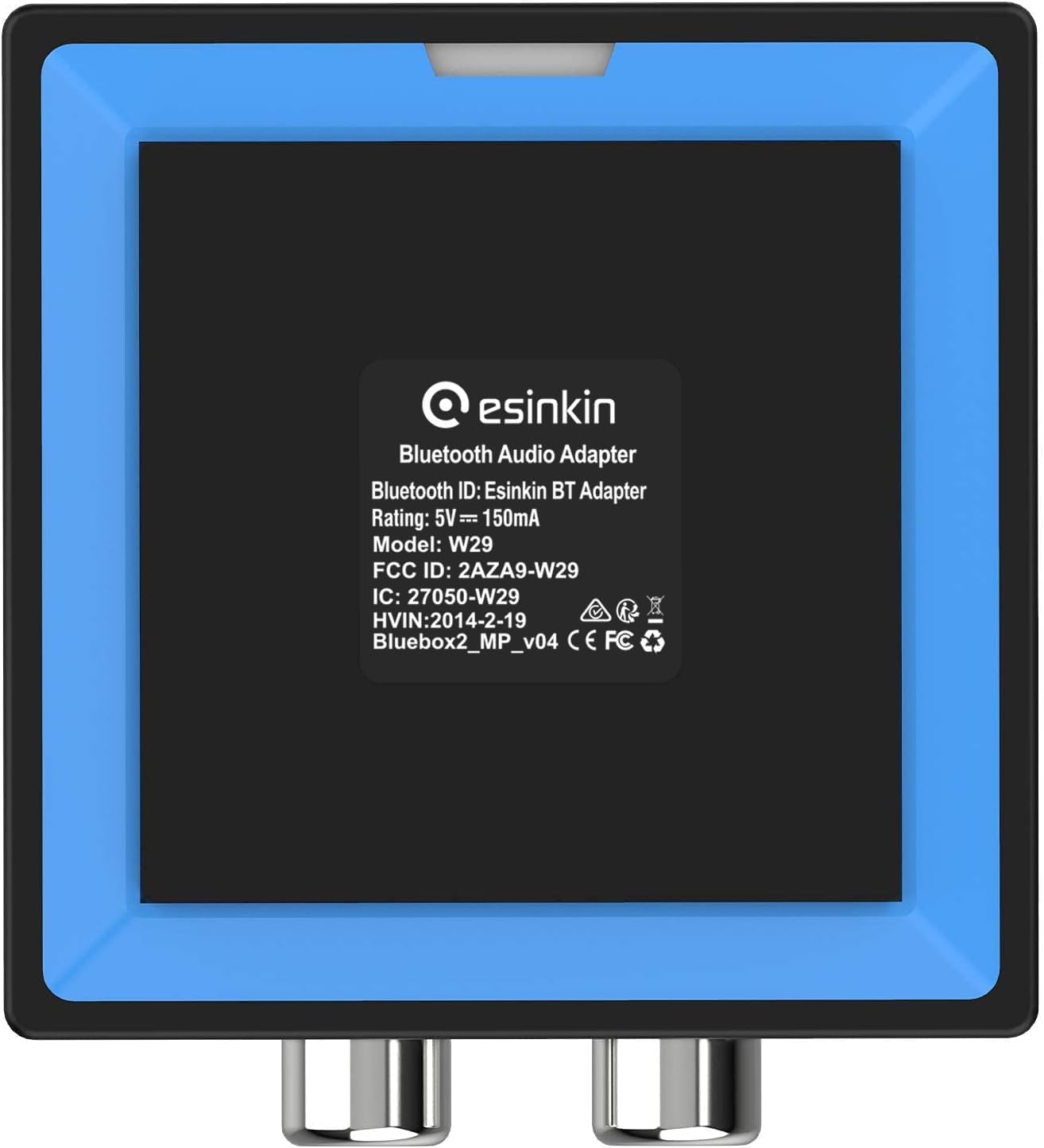 esinkin Wireless Audio Adapter for Streaming Music to Sound System Black NEW