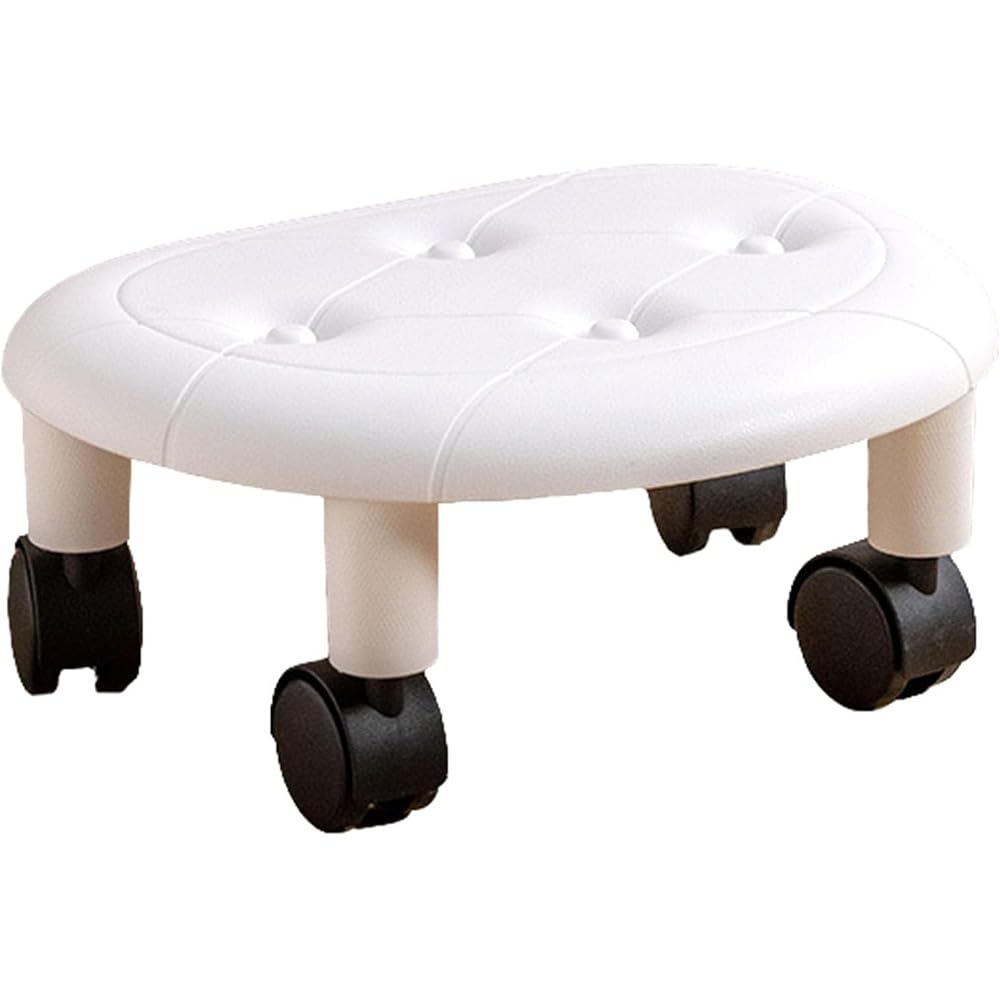Versatile White Stools Swivel Stool - Lightweight Multipurpose Seating DEMO