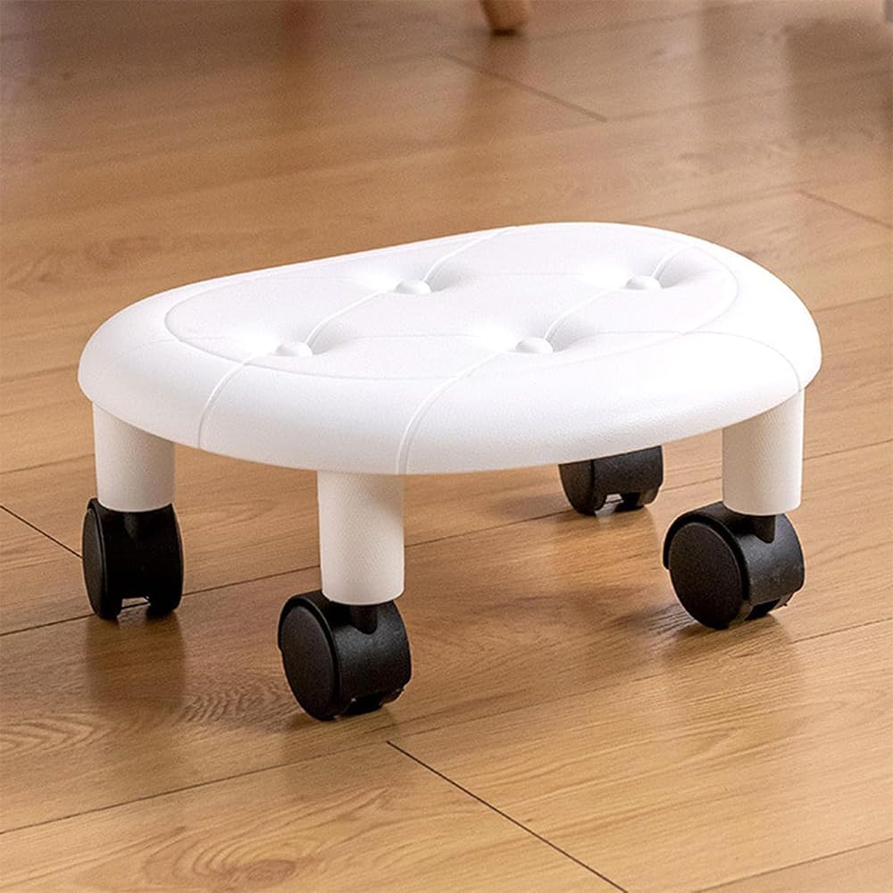 Versatile White Stools Swivel Stool - Lightweight Multipurpose Seating DEMO