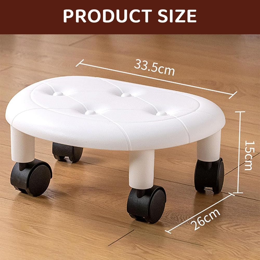 Versatile White Stools Swivel Stool - Lightweight Multipurpose Seating DEMO