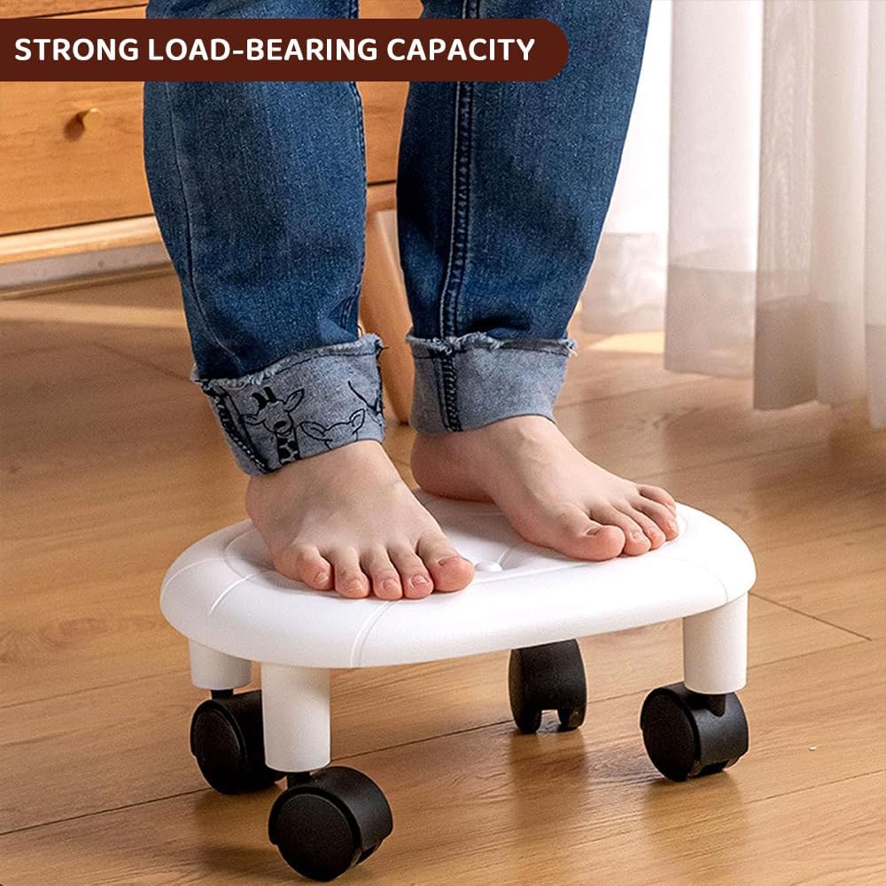 Versatile White Stools Swivel Stool - Lightweight Multipurpose Seating DEMO