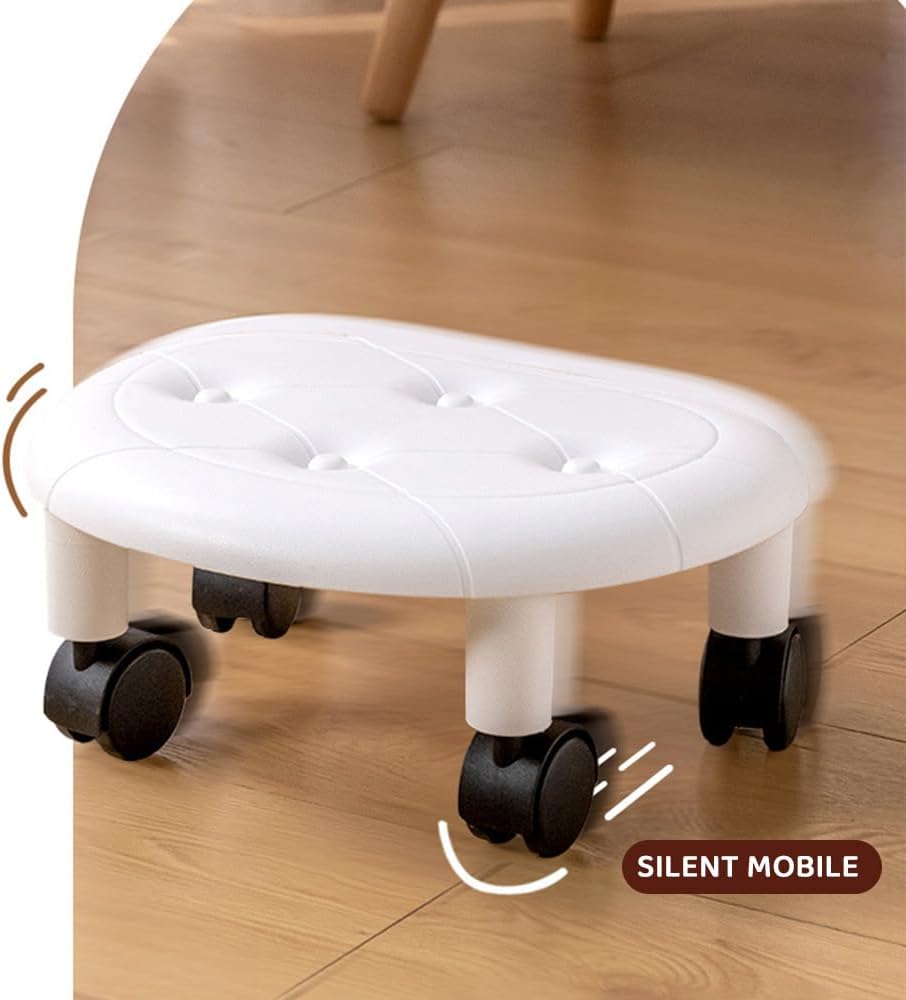 Versatile White Stools Swivel Stool - Lightweight Multipurpose Seating DEMO