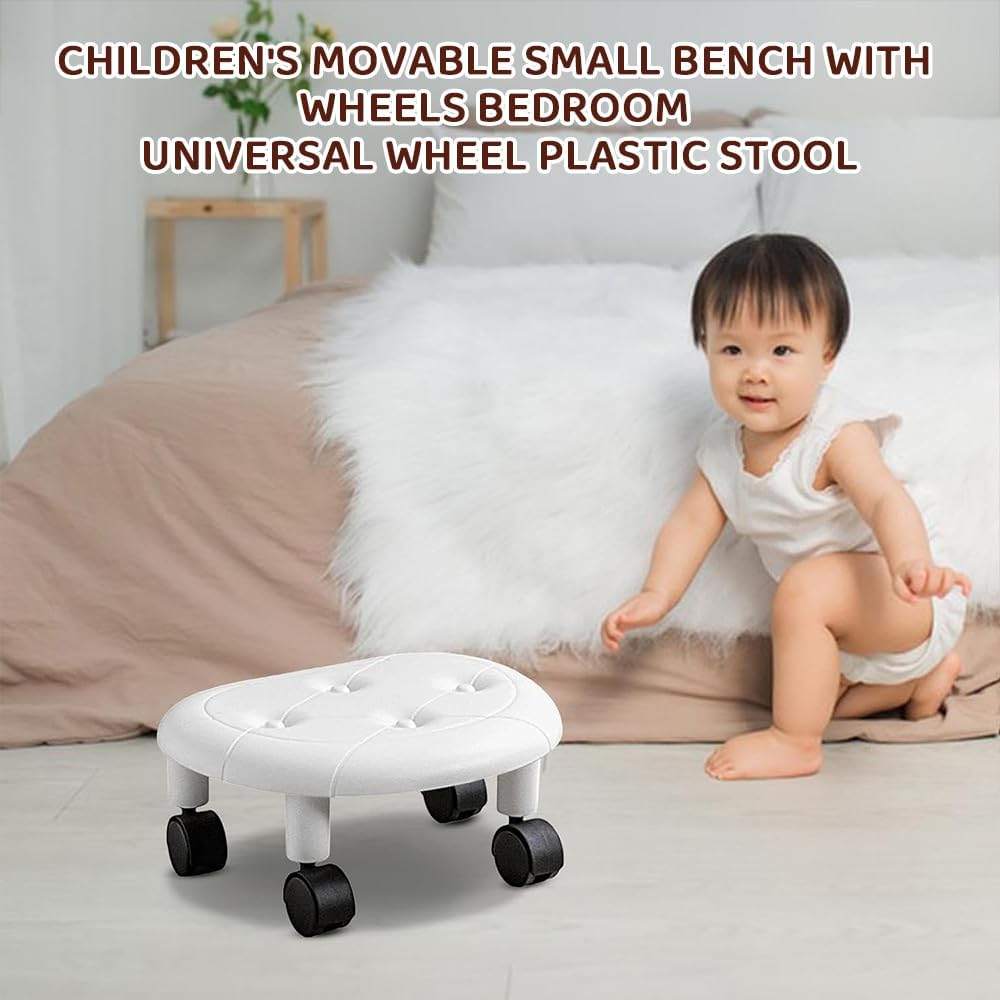 Versatile White Stools Swivel Stool - Lightweight Multipurpose Seating DEMO