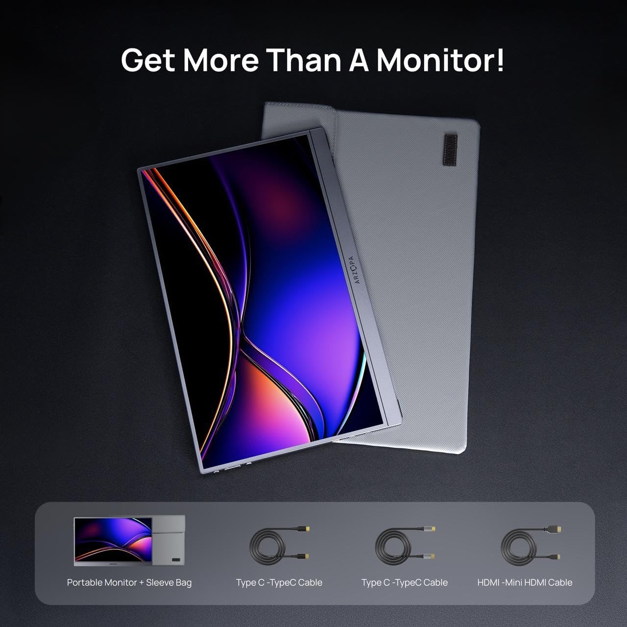ARZOPA 16.1" Monitors Portable Gaming Monitor 144Hz 1080P FHD Kickstand DEMO