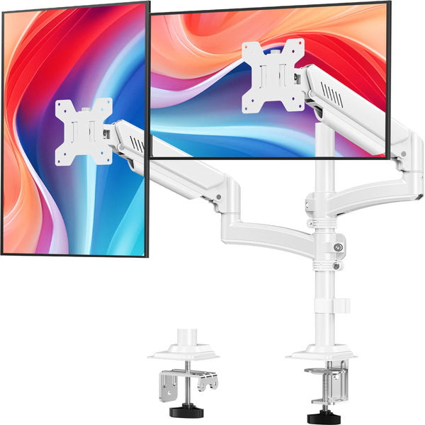 MOUNT PRO Dual Monitor Stand for Desk Taller Arms up to 32 Inch Screens DEMO