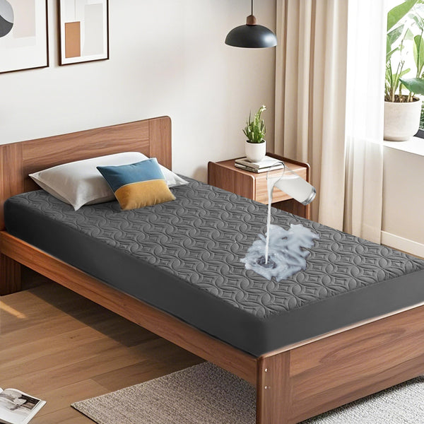 BEDLORE Waterproof Mattress Protector Brushed Microfiber Grey King Single NEW