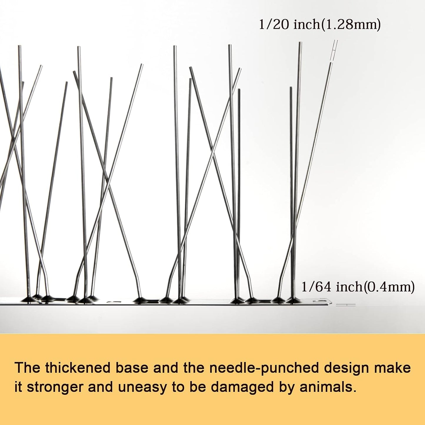 OFFO Stainless Steel Bird Deterrent Spikes for Backyard Wildlife Protection NEW