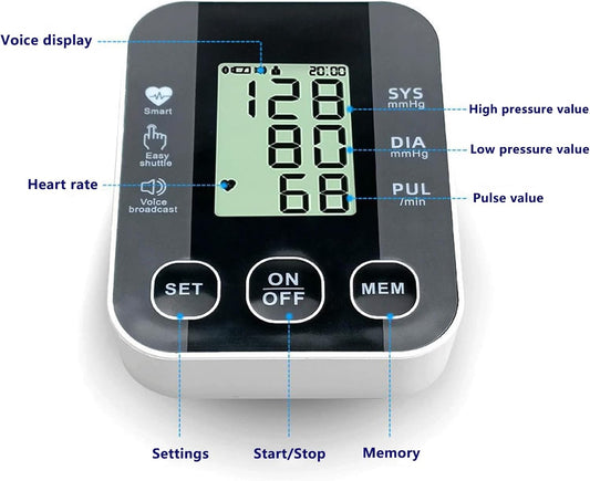 White Electric Blood Pressure Monitor for Home Use - Accurate Readings DEMO