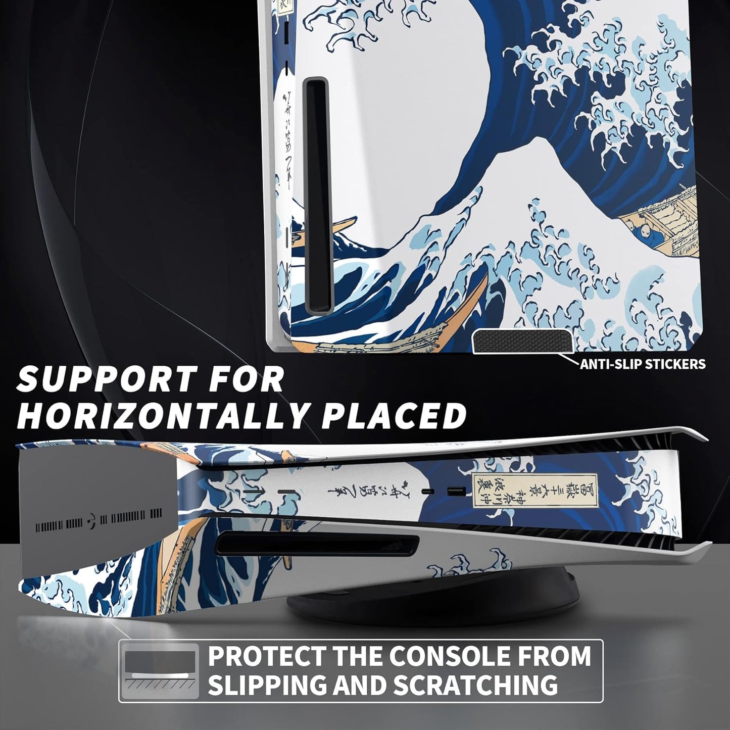eXtremeRate White Faceplates & Blue Faceplate Cover for PlayStation 5 Disc NEW
