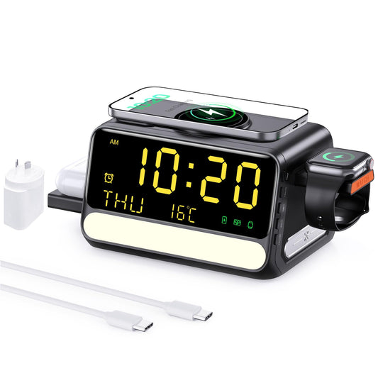 BLKE Wireless Charging Station with Alarm Clock Voice Control Night Light DEMO