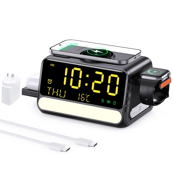 BLKE Wireless Charging Station with Alarm Clock Voice Control Night Light DEMO