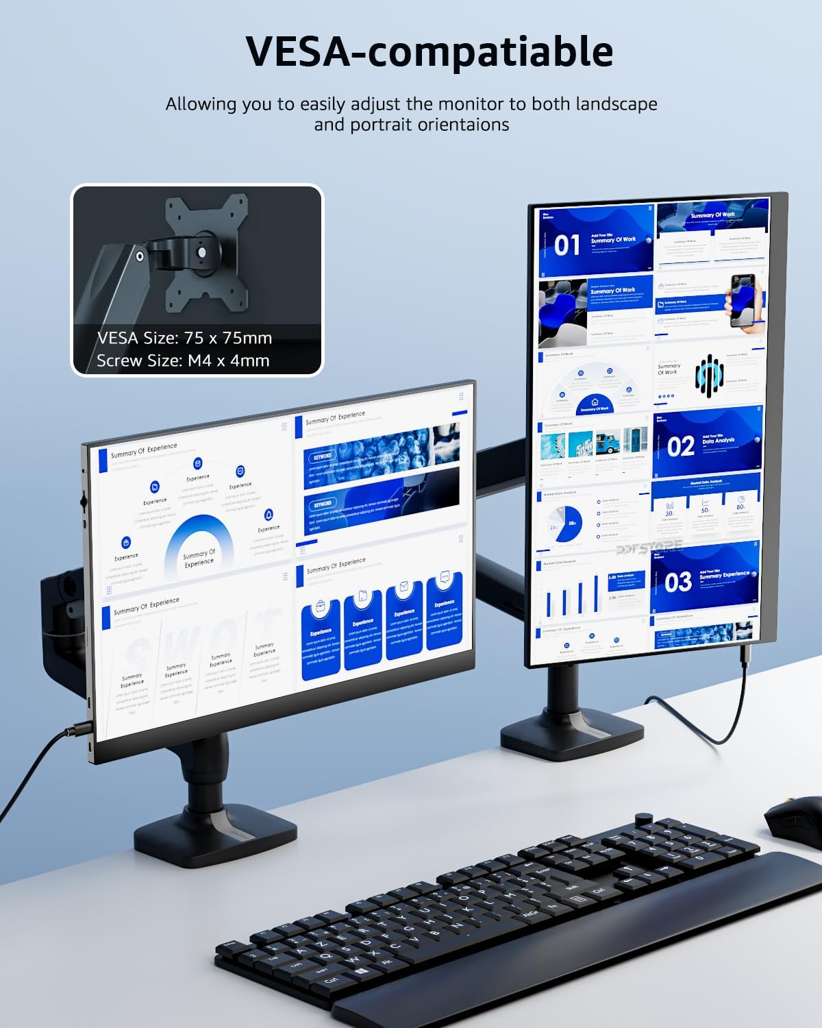 Yodoit 15.6" Monitors Portable Monitor FHD 1920x1080P IPS External Display DEMO