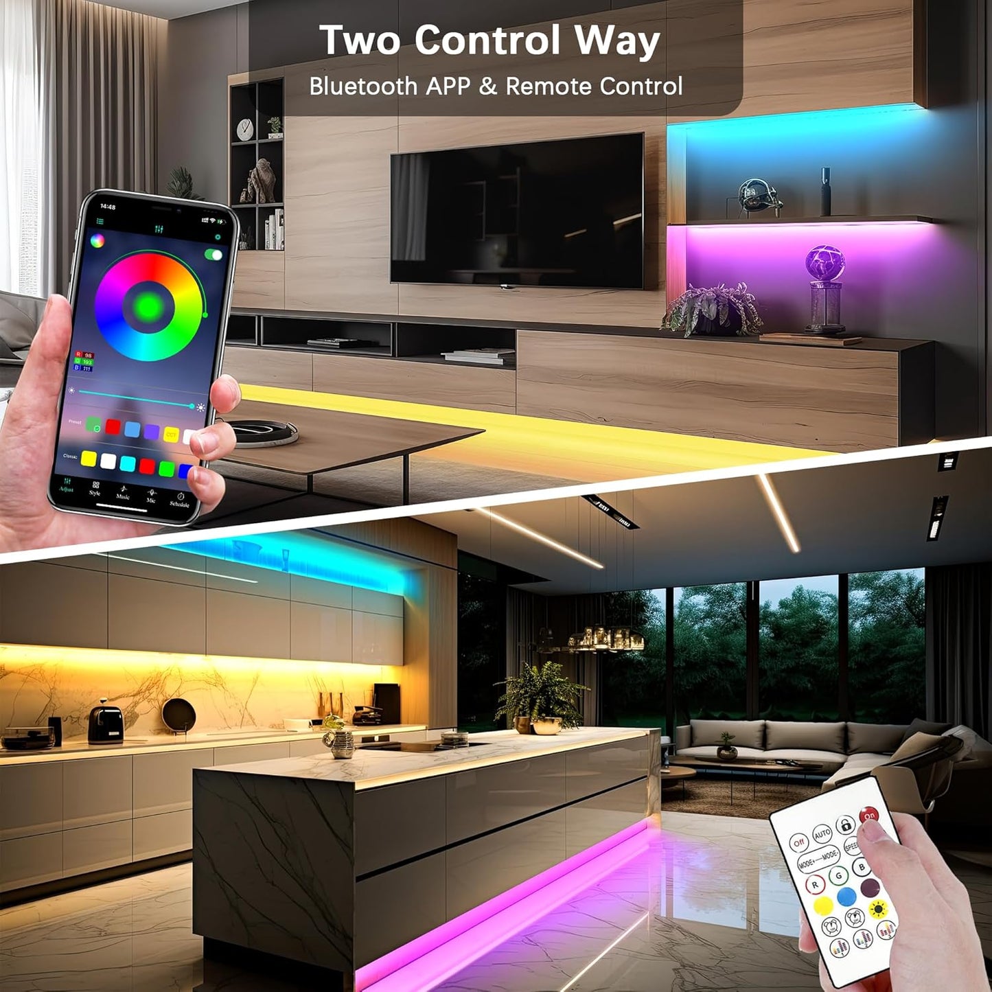 Cozylady 40ft LED Strips Multicolour Waterproof 24V Silicone LED Strip DEMO