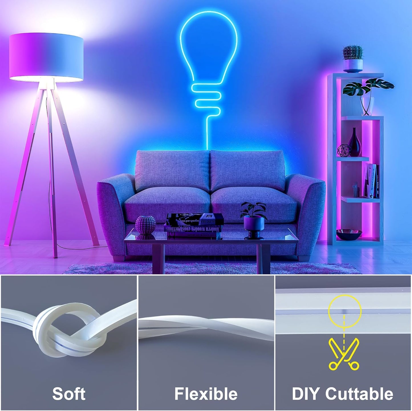 Cozylady 40ft LED Strips Multicolour Waterproof 24V Silicone LED Strip DEMO