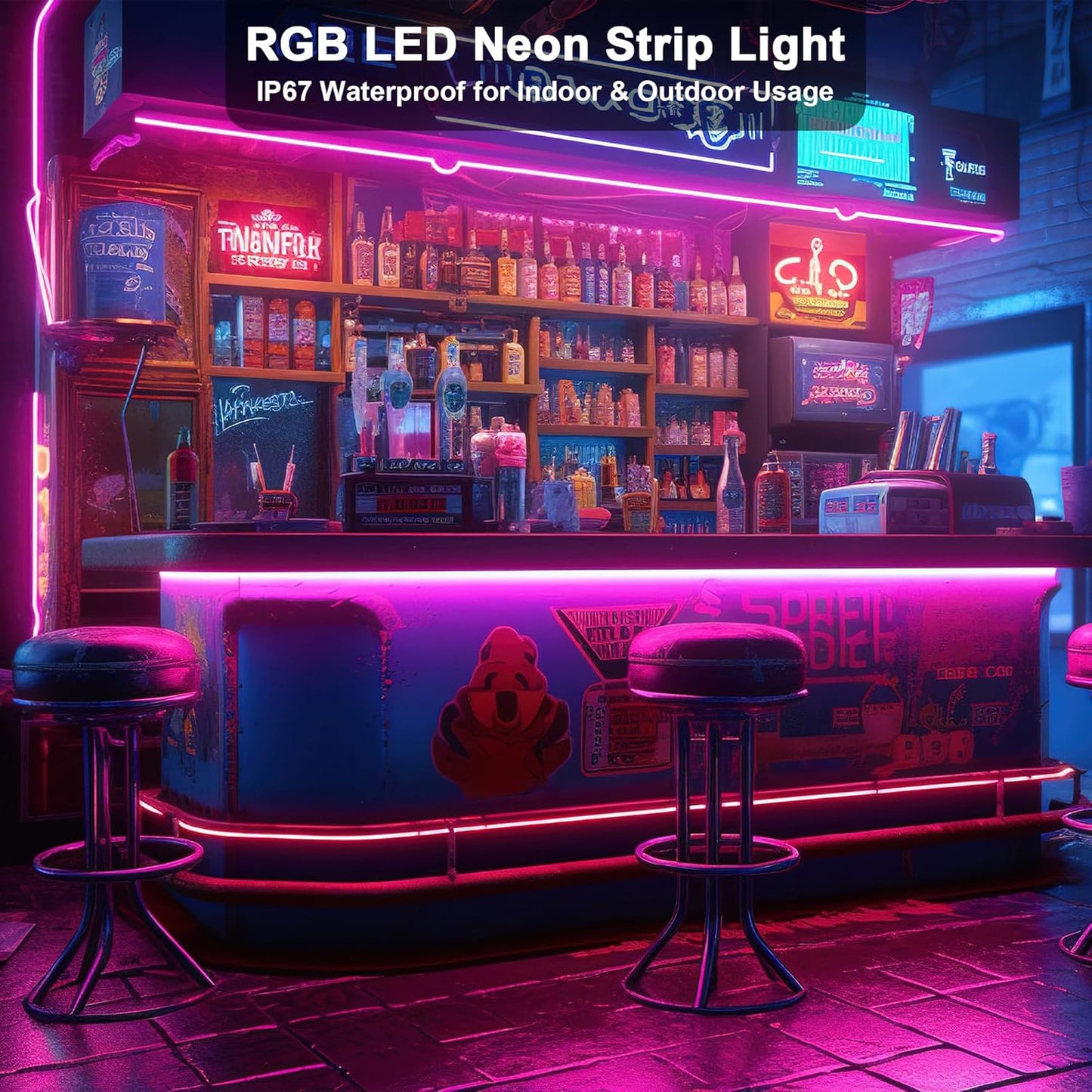 Cozylady 40ft LED Strips Multicolour Waterproof 24V Silicone LED Strip DEMO