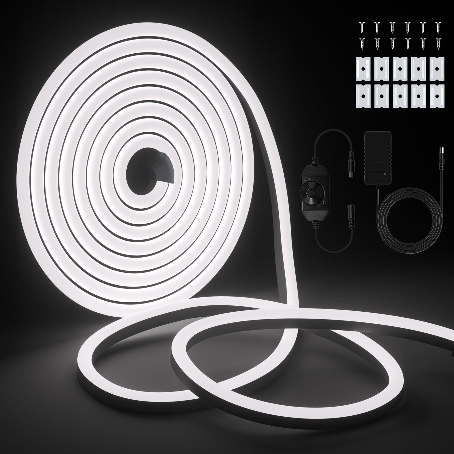 Cozylady 5m LED Strips Waterproof LED Strip Lights, White Rope Lighting DEMO