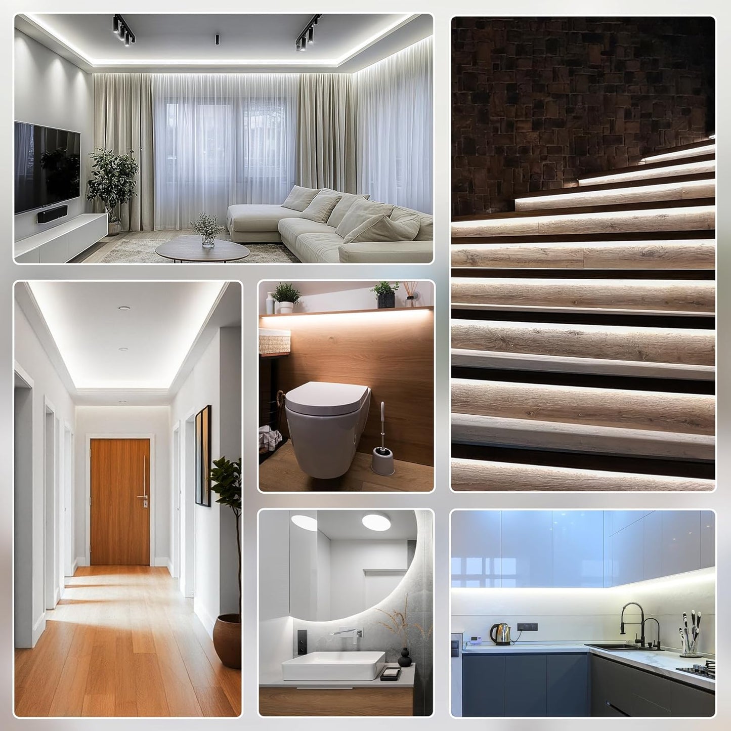 Cozylady 5m LED Strips Waterproof LED Strip Lights, White Rope Lighting DEMO