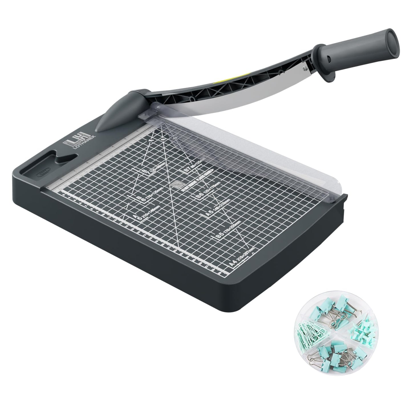 12-Inch Paper Cutter Guillotine Trimmer, 12-Sheet Capacity, Gray DEMO