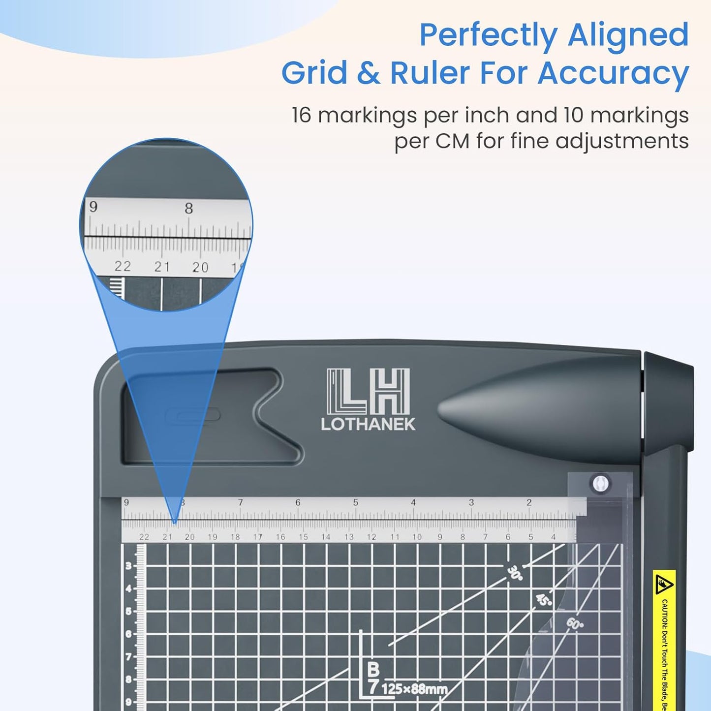 12-Inch Paper Cutter Guillotine Trimmer, 12-Sheet Capacity, Gray DEMO