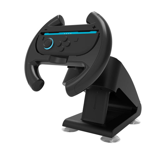 Black Racing Steering Wheel Controller for Nintendo Switch Gaming NEW