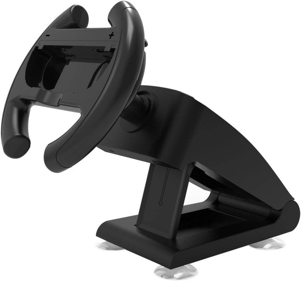 Black Racing Steering Wheel Controller for Nintendo Switch Gaming NEW
