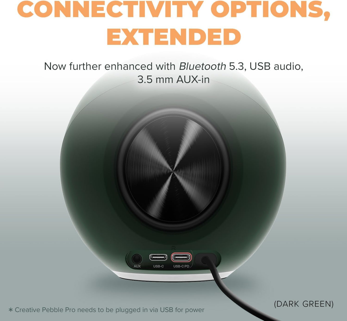Creative Minimalist 2.0 USB-C Bluetooth 5.3 PC Speakers for Home Office NEW