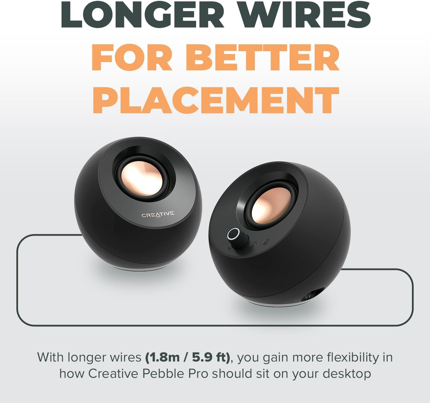 Creative Minimalist 2.0 USB-C Bluetooth 5.3 PC Speakers for Home Office NEW