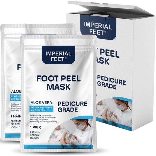 Imperial Feet Pedicure Foot Masks - Smooth, Soften & Peel Dry, Cracked Skin NEW