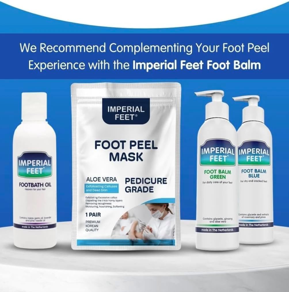 Imperial Feet Pedicure Foot Masks - Smooth, Soften & Peel Dry, Cracked Skin NEW