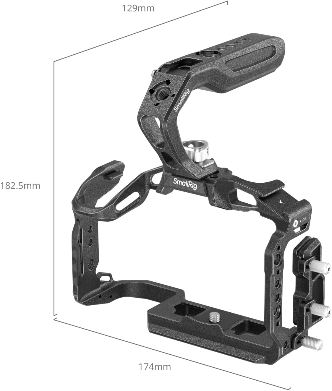 SMALLRIG Black Action Camera Handheld Case with Top Handle for Outdoor NEW