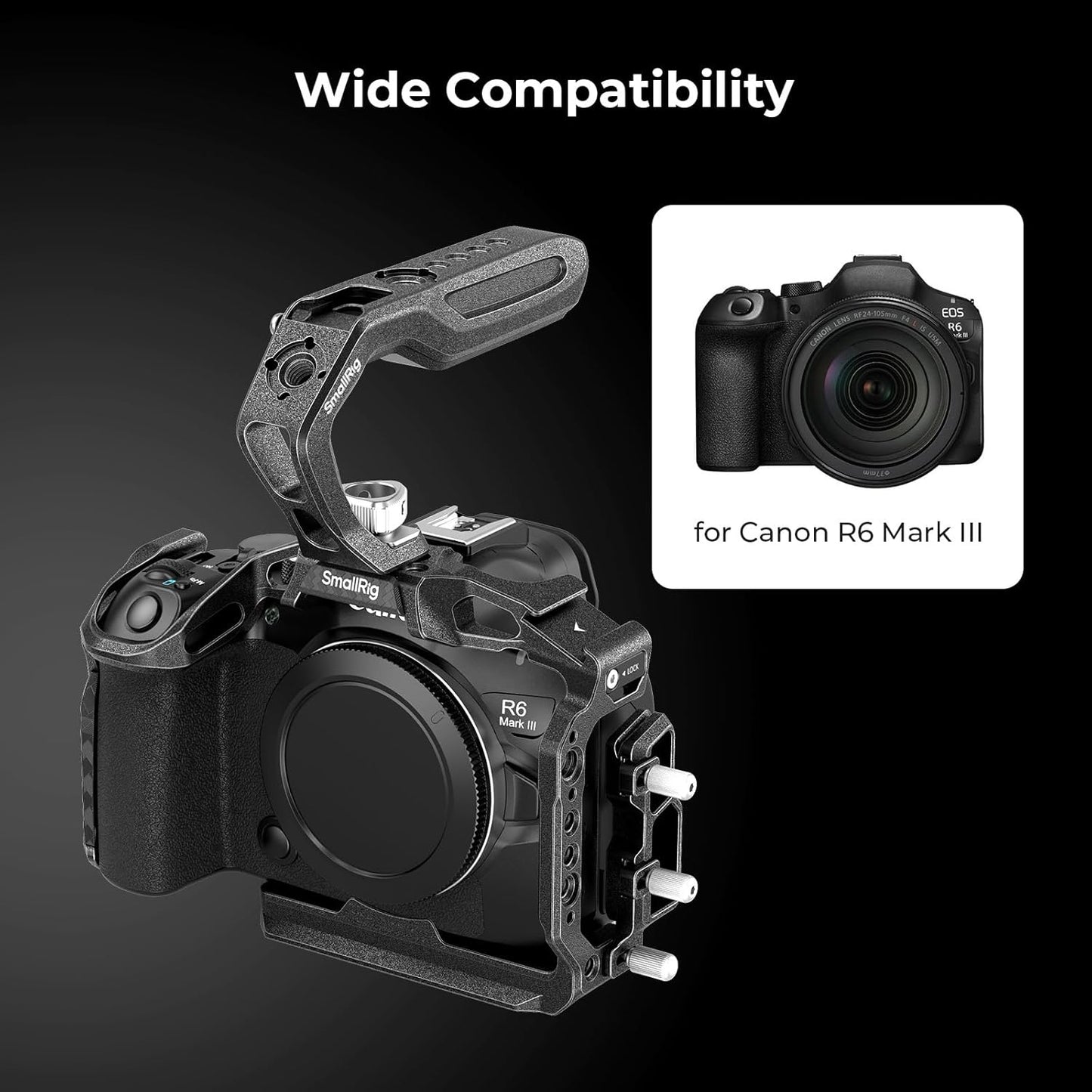 SMALLRIG Black Action Camera Handheld Case with Top Handle for Outdoor NEW