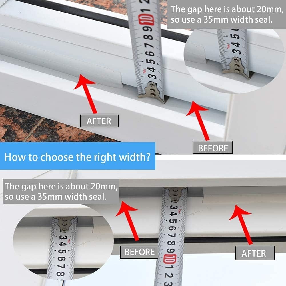 Transparent Silicone Door Seal Strip - 16 Ft Window Sealing Weatherstrip NEW