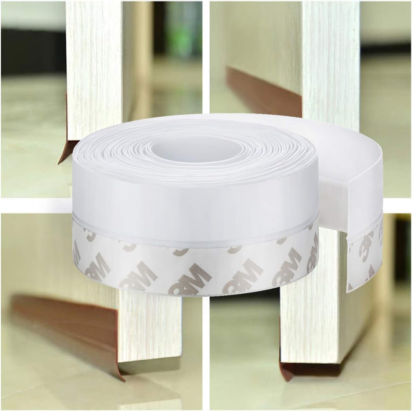 Transparent Silicone Door Seal Strip - 16 Ft Window Sealing Weatherstrip NEW