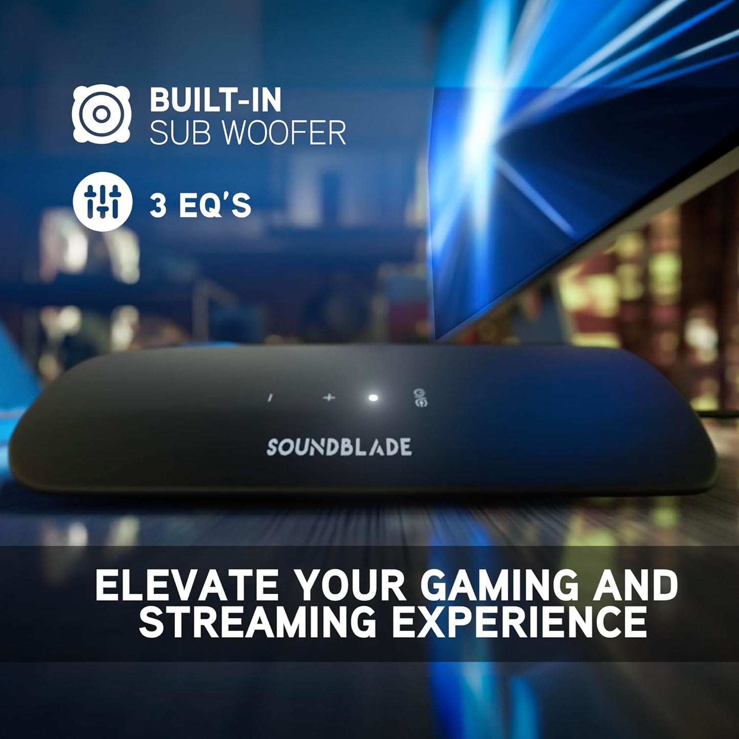 BlueAnt 2.1 Channel White Desktop Soundbar PC Speakers for Home Office DEMO