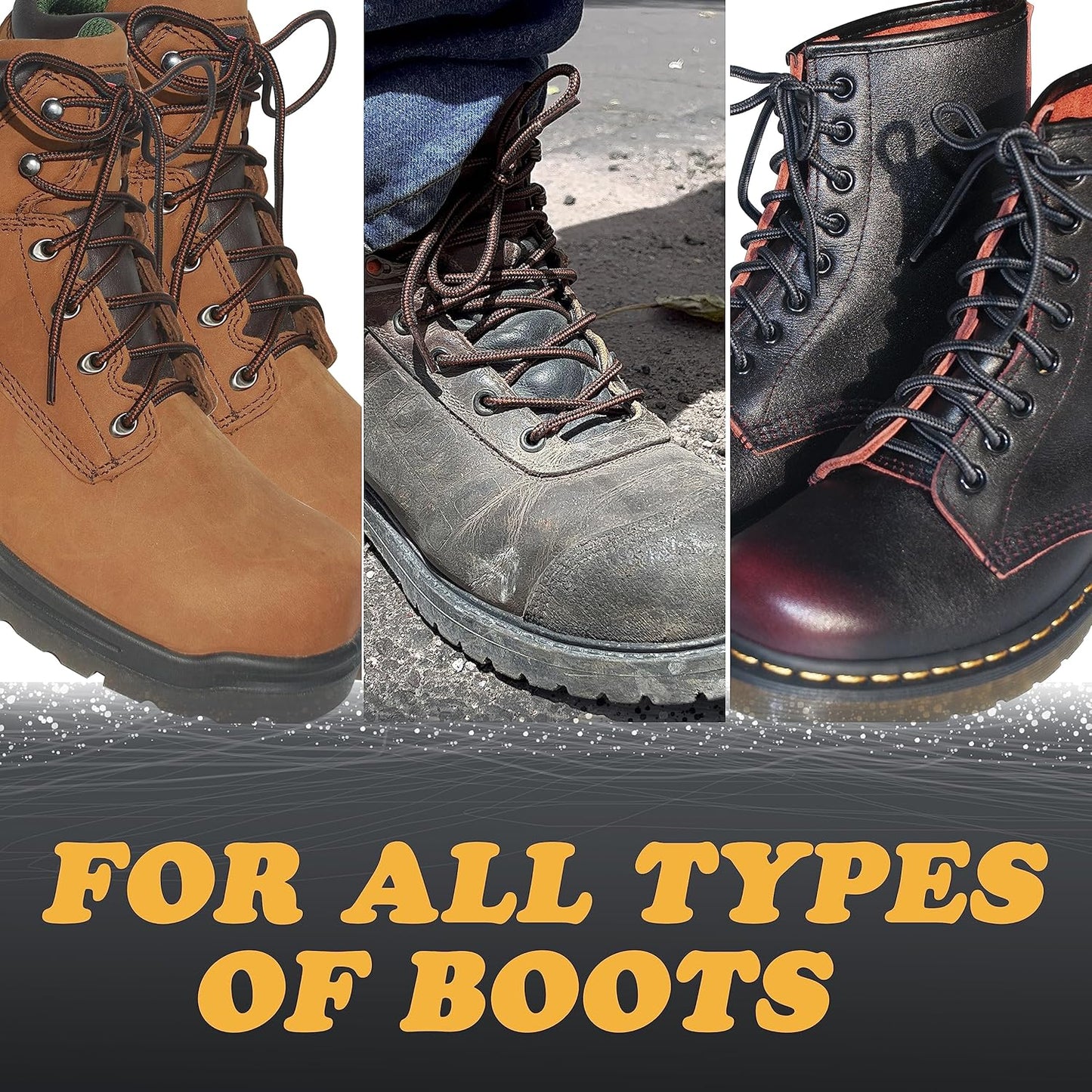lorpops Heavy Shoe Laces Duty Shoelaces for Boots, Work & Hiking Shoes NEW