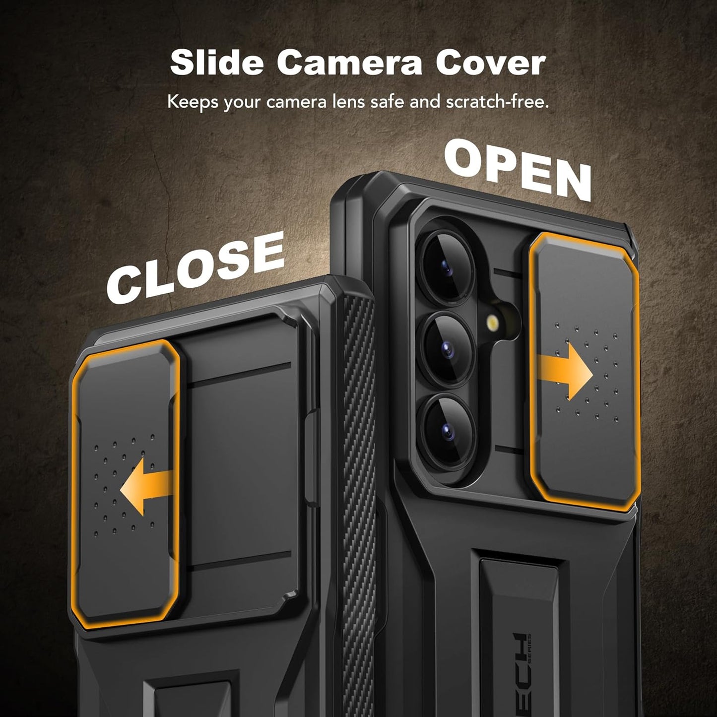 Tongate Black Privacy Screen Slide Camera Phone Case Protector for DEMO