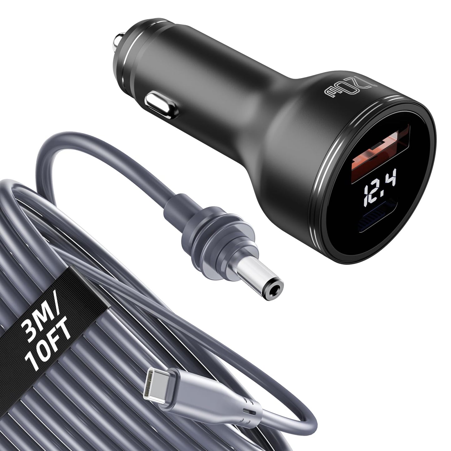 daboot USB Charging Cables with A and T Ports, Plastic Adapter, 2-Pack NEW