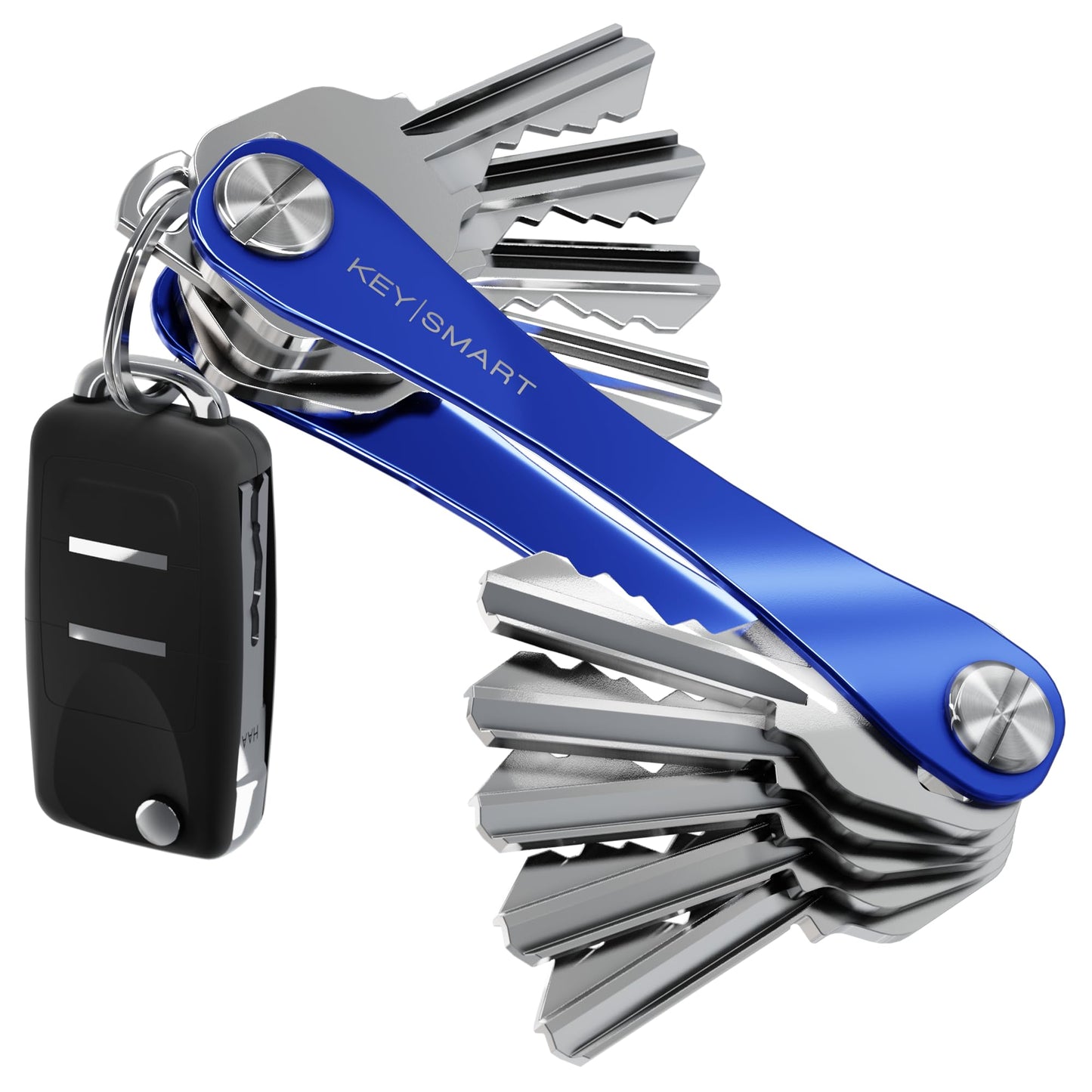KeySmart Compact Key Organizer & Holder for Up to 14 Keys in Blue - EDC NEW