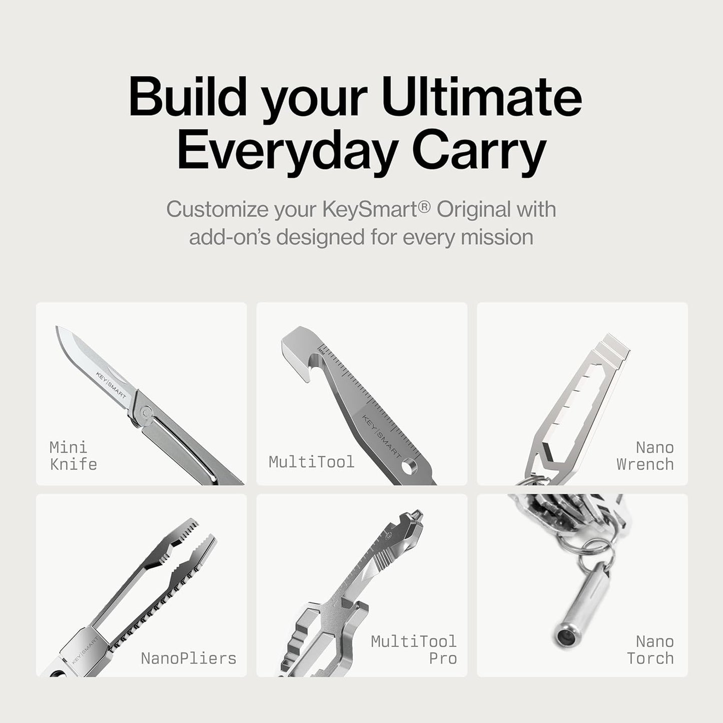 KeySmart Compact Key Organizer & Holder for Up to 14 Keys in Blue - EDC NEW