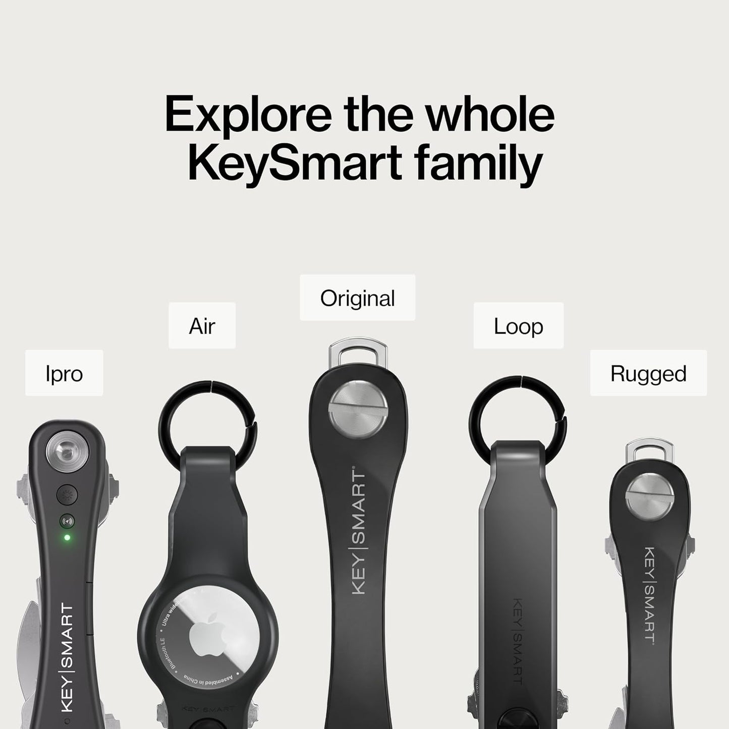 KeySmart Compact Key Organizer & Holder for Up to 14 Keys in Blue - EDC NEW