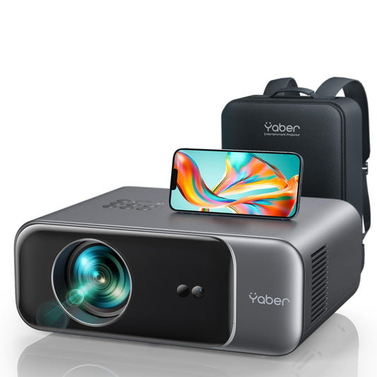 YABER Pro Projectors 4K WiFi Bluetooth Projector for Home Theater, Black -