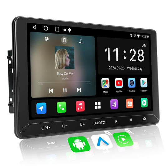 ATOTOZONE 10.1-Inch Car Electronics Android Double DIN Car Stereo DEMO
