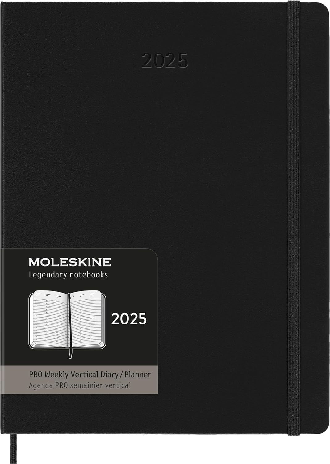 Moleskine 2025-12 Month Pro Weekly Vertical Executive Notebooks in Black NEW
