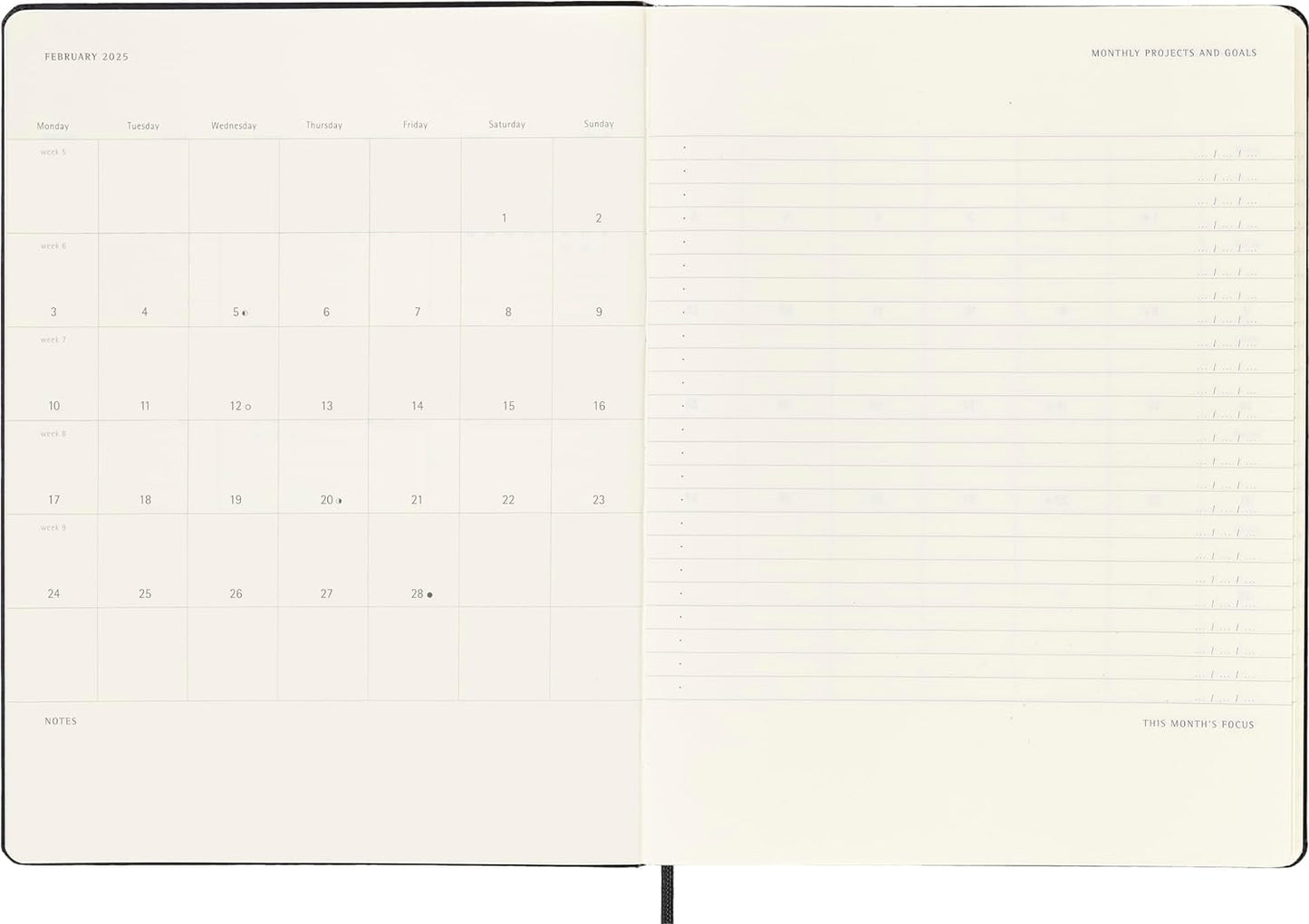 Moleskine 2025-12 Month Pro Weekly Vertical Executive Notebooks in Black NEW