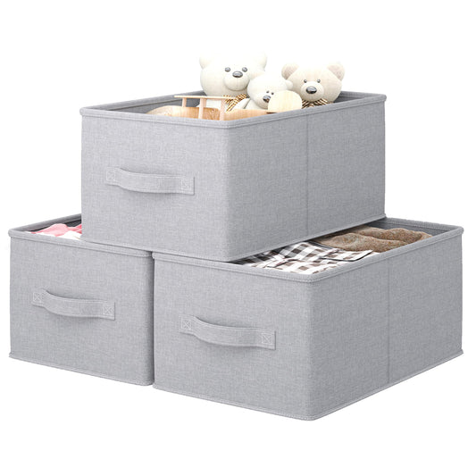 Grey Open Storage Bins for Home Organization, 14.75"D x 10.25"W 8"H Size NEW